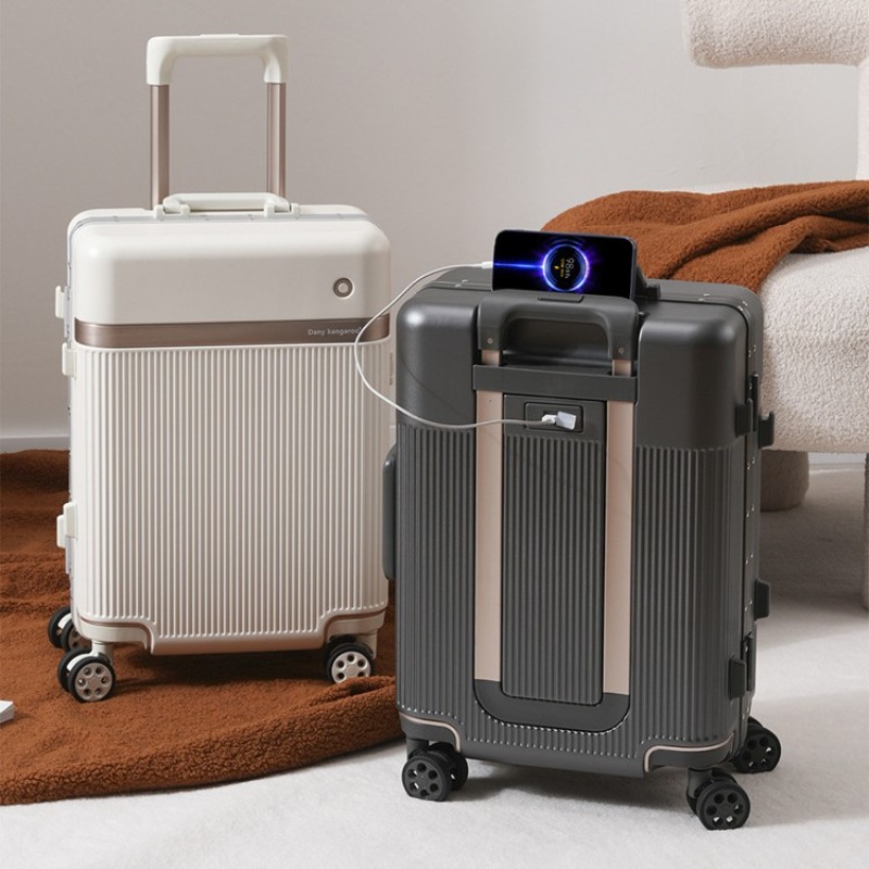 Aluminum Frame Carry On Luggage - Mala de Viagem 20/22/24/26 com Rodas