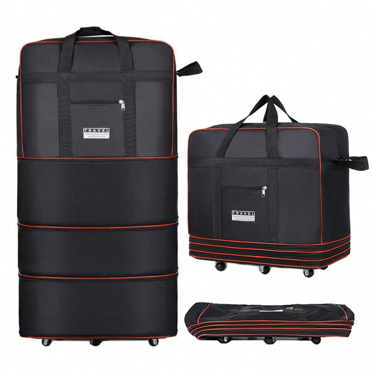 Foldable Rolling Luggage Bag - Mala de viagem dobrável e com