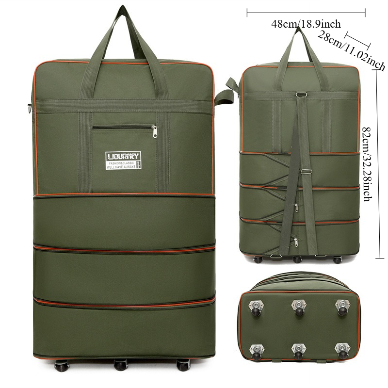 Mala de viagem dobrável com ro - Foldable Rolling Luggage Bag avaliação e preço