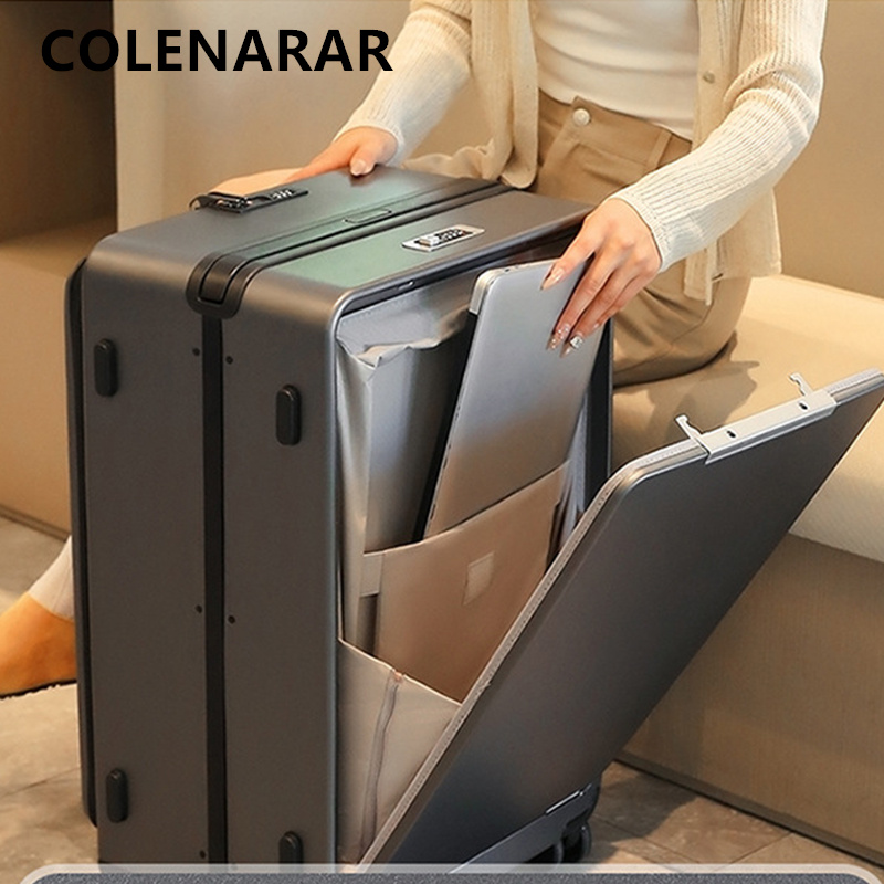 COLENARA Mala de Viagem Femini - Front Opening Laptop Luggage 24 Inch avaliação e preço
