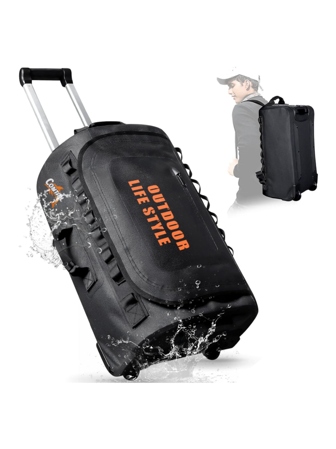 Bolsa de mergulho com rodas de - Foldable Rolling Luggage Bag avaliação e preço