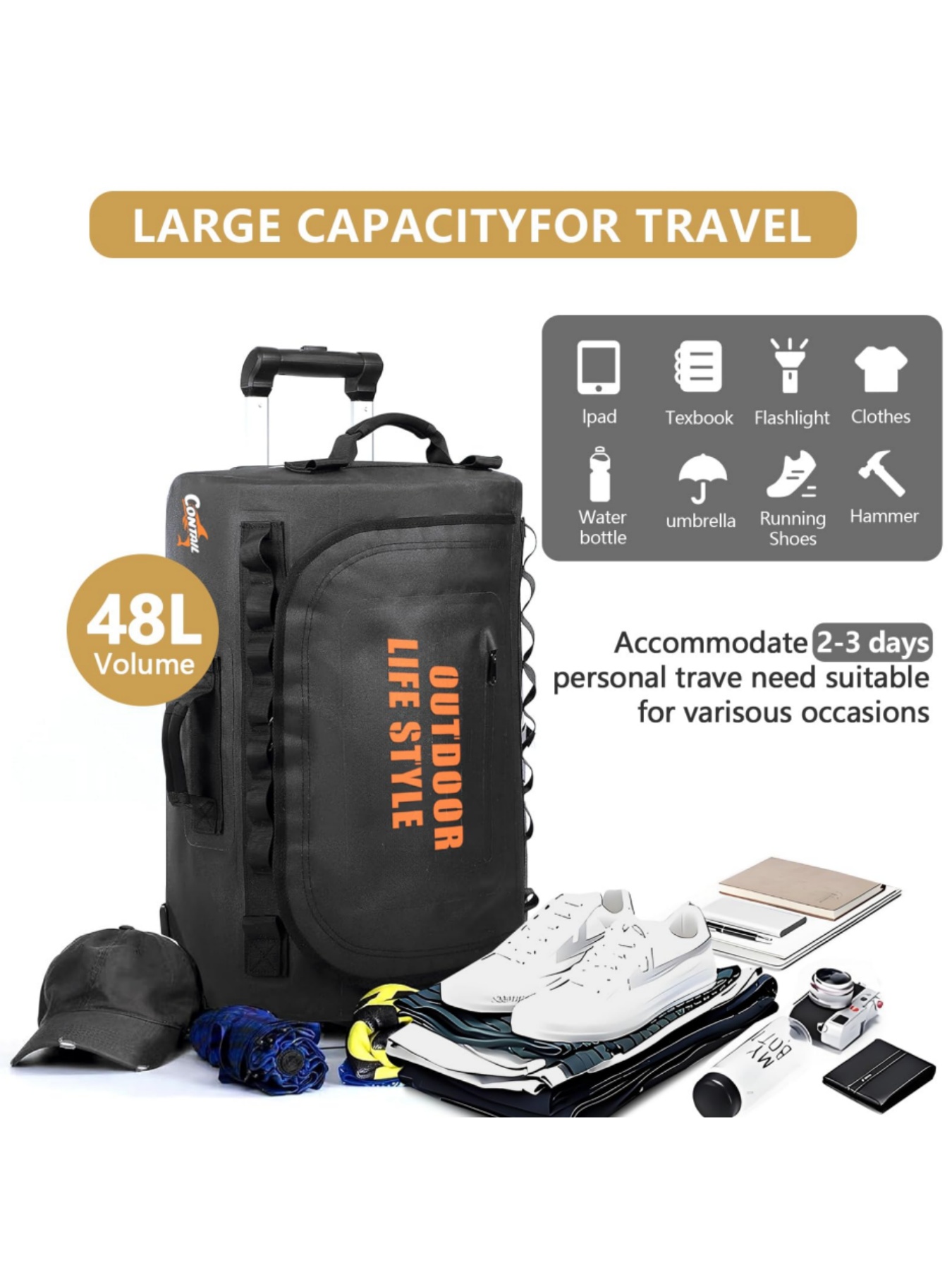 Bolsa de mergulho com rodas de - Foldable Rolling Luggage Bag avaliação e preço