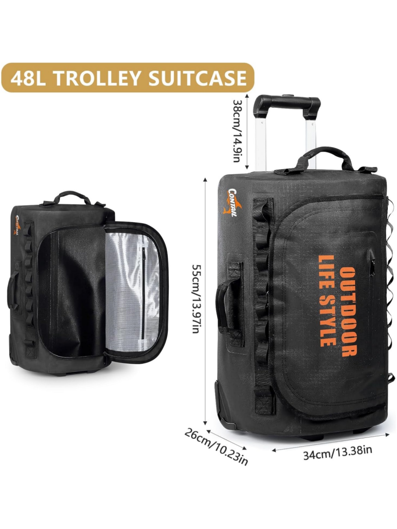 Bolsa de mergulho com rodas de - Foldable Rolling Luggage Bag avaliação e preço