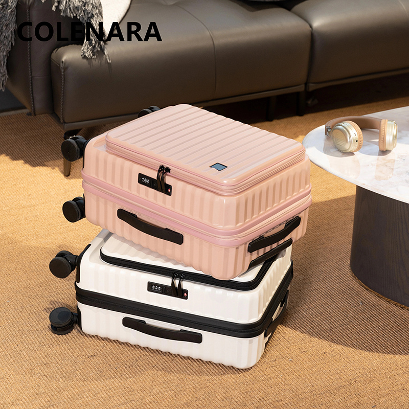 Mala de Cabine COLENARA com Ab - Front Opening Laptop Luggage 24 Inch avaliação e preço